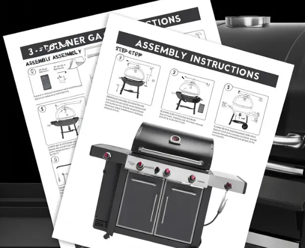 expert grill 3 burner gas grill assembly instructions​